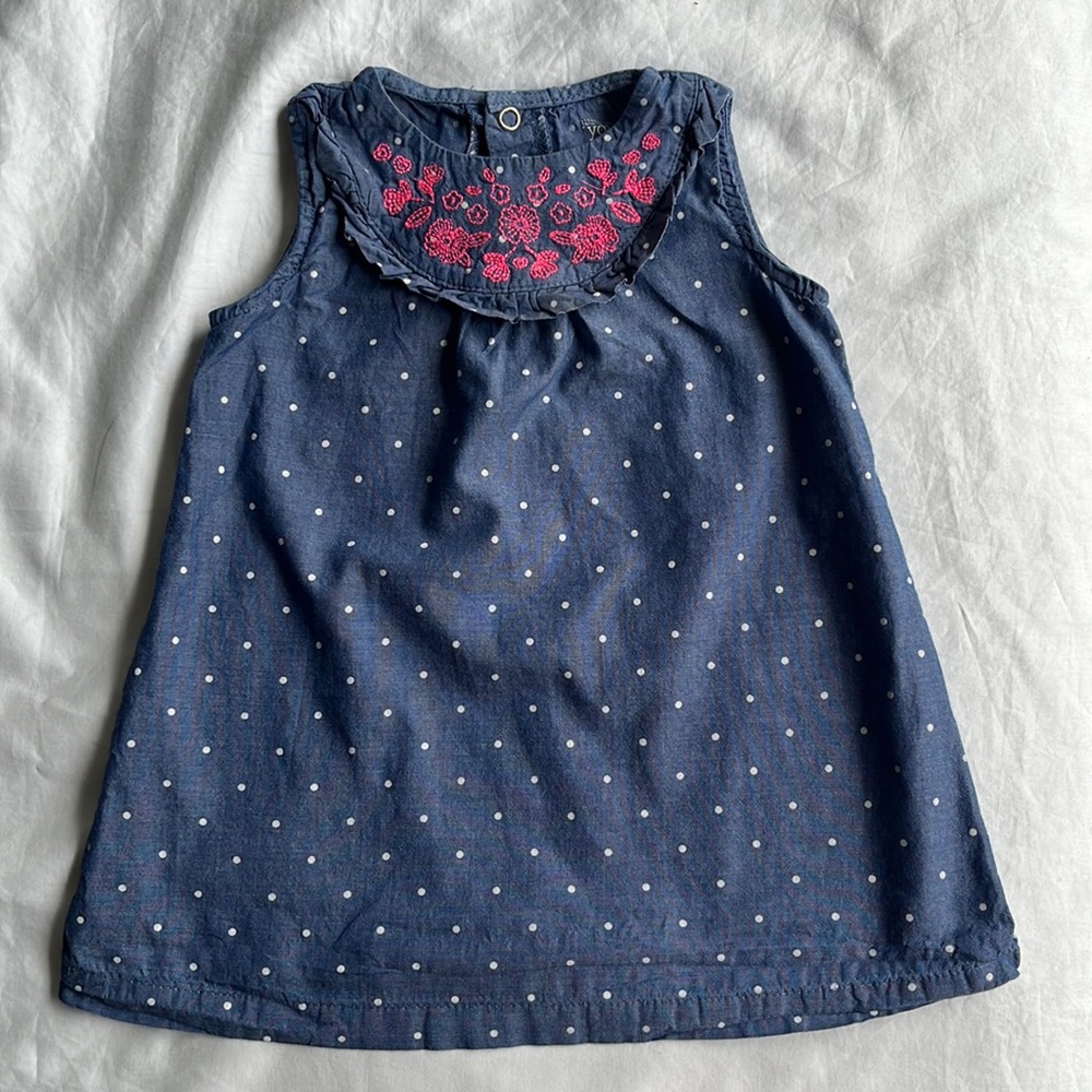 Carters chambray dress blue Girls 9